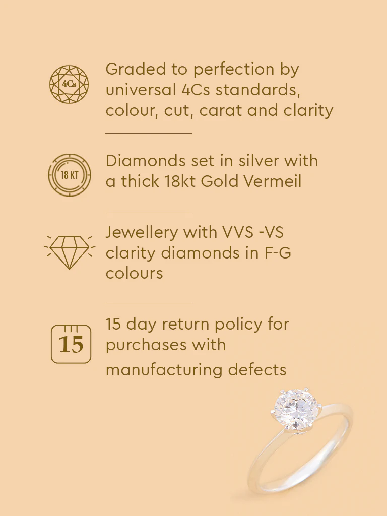 Sparkling Lab Diamond Solitaire Ring - Image 5