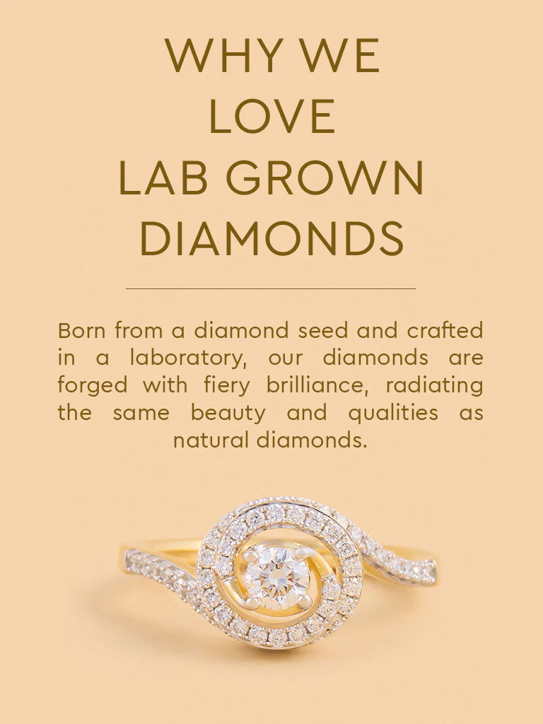 Spiral Swirl Gold Plated Lab Diamond Solitaire Ring - Image 4