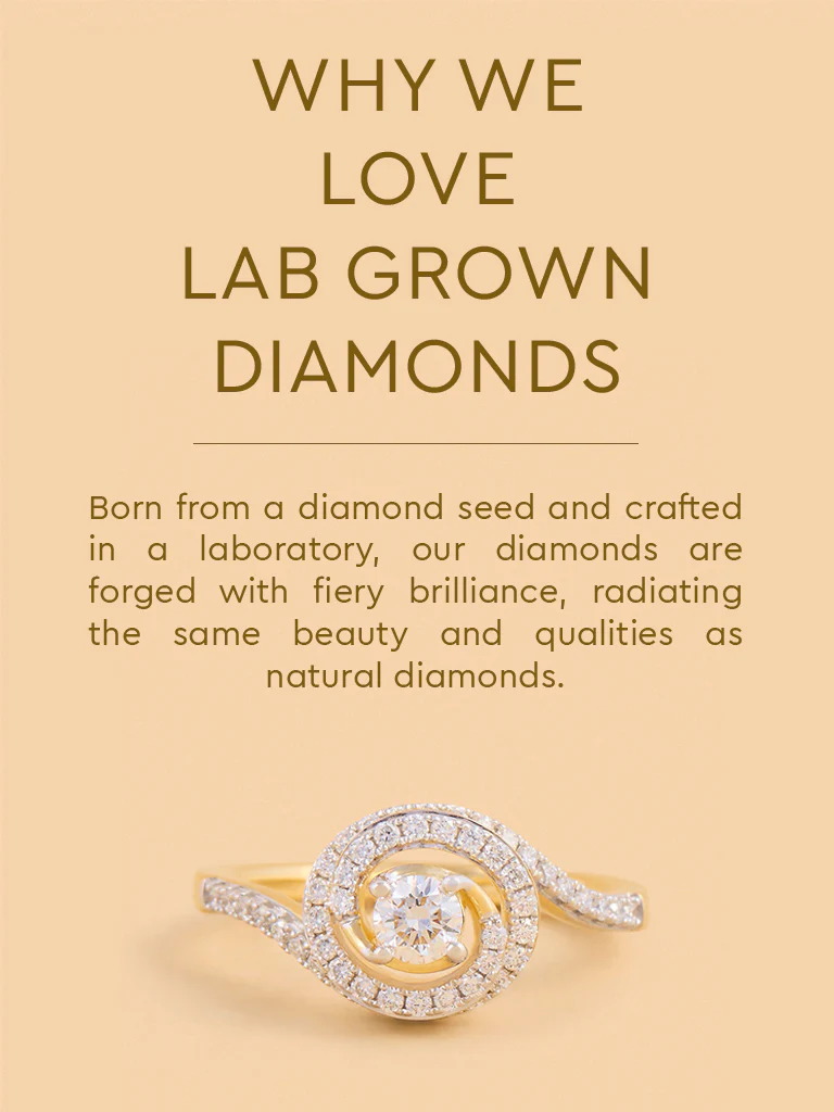 Spiral Swirl Solitaire Lab Diamond Ring - Image 4