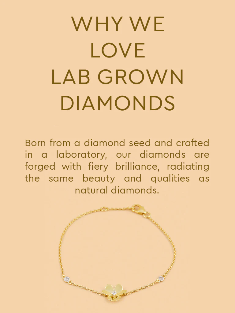 Timeless Floral Lab Diamond Chain Bracelet - Image 4