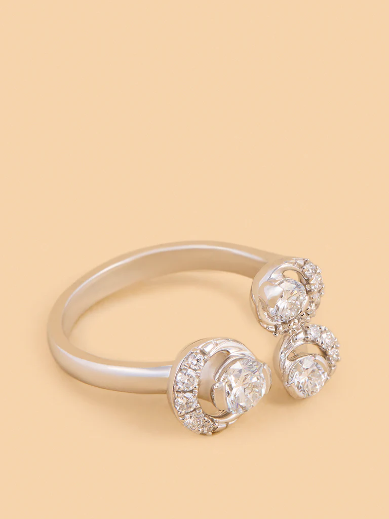 Triple Cluster Lab Diamond Ring - Image 3