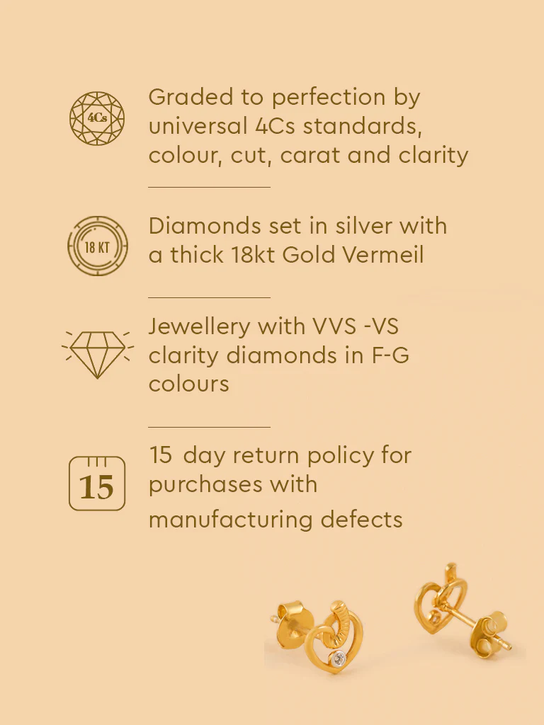 Twisted Lab Diamond Rope Heart Studs - Image 5