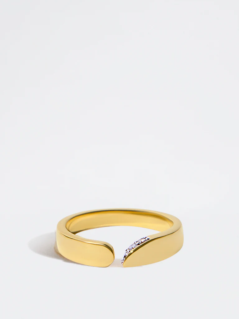 Yellow Lab Diamond Chevron Ring - Image 2