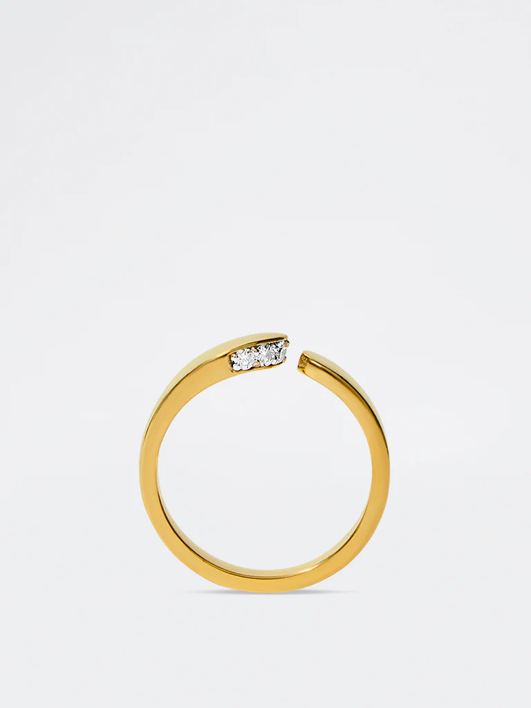 Yellow Lab Diamond Chevron Ring - Image 3