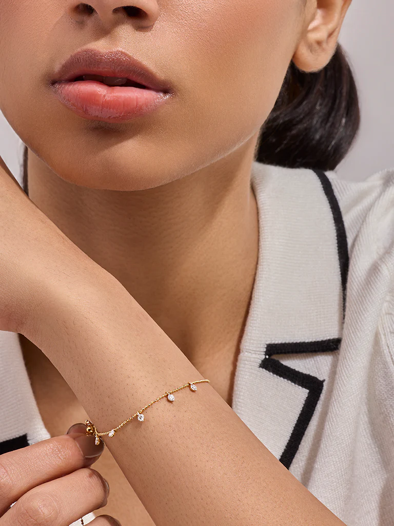Yellow Lab Diamond Dangle Bracelet