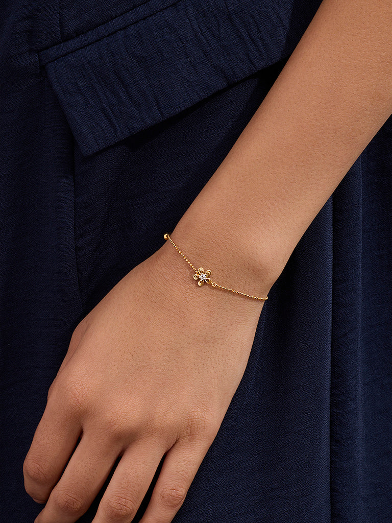 Yellow Lab Diamond Flower Bracelet