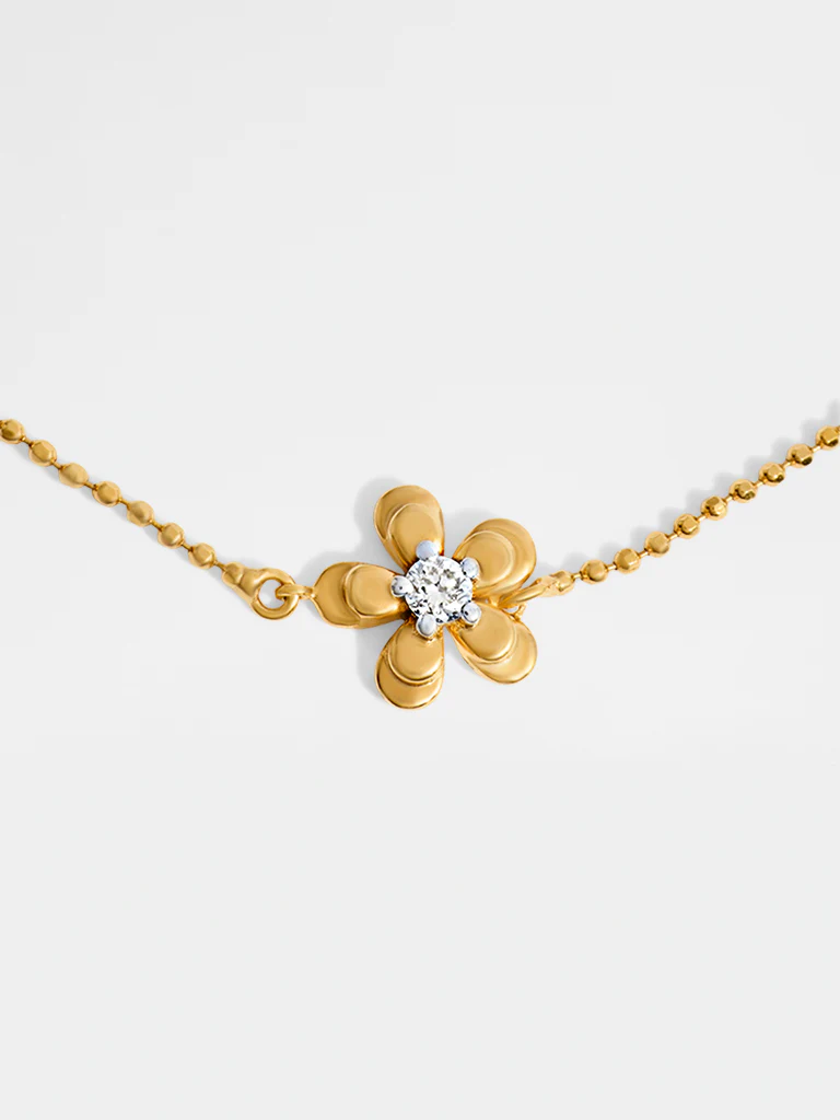 Yellow Lab Diamond Flower Bracelet - Image 3