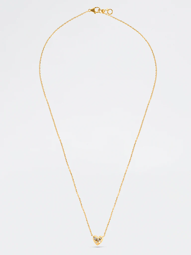 Yellow Lab Diamond Heart Necklace - Image 2
