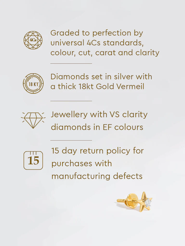 Yellow Lab Diamond Star Earrings - Image 6