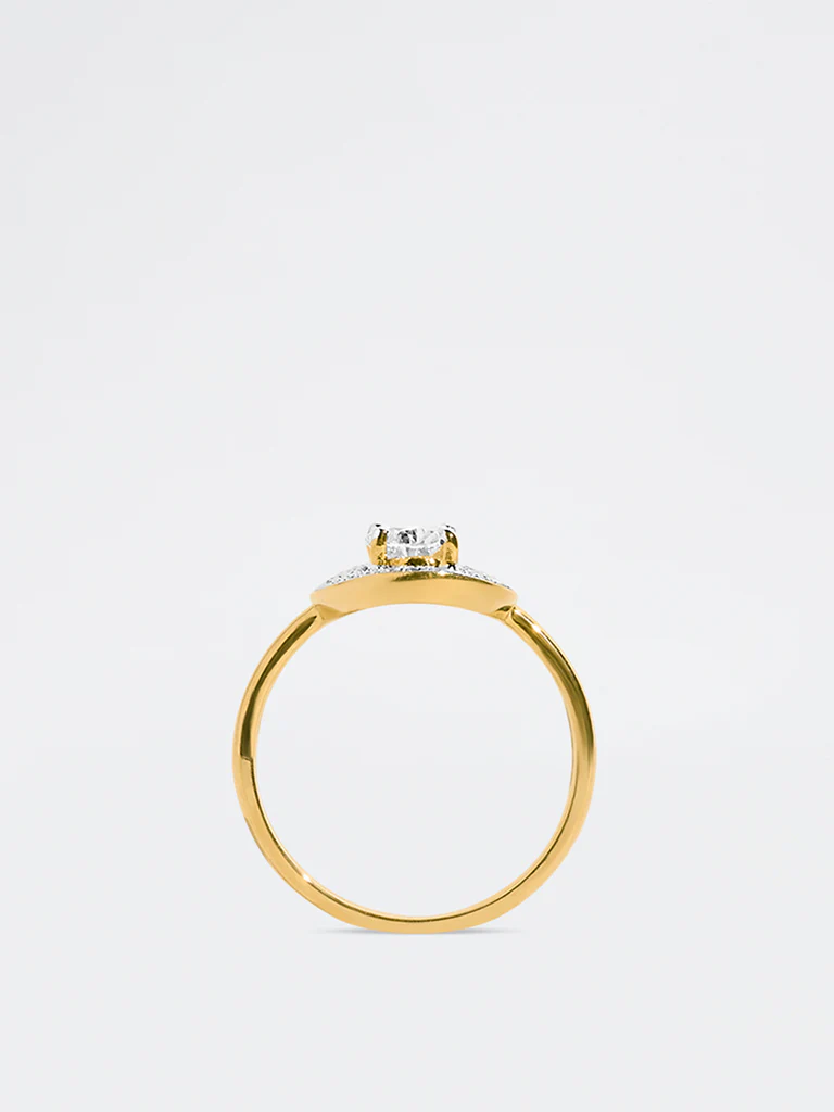Oval Halo Lab Diamond Ring - Image 3