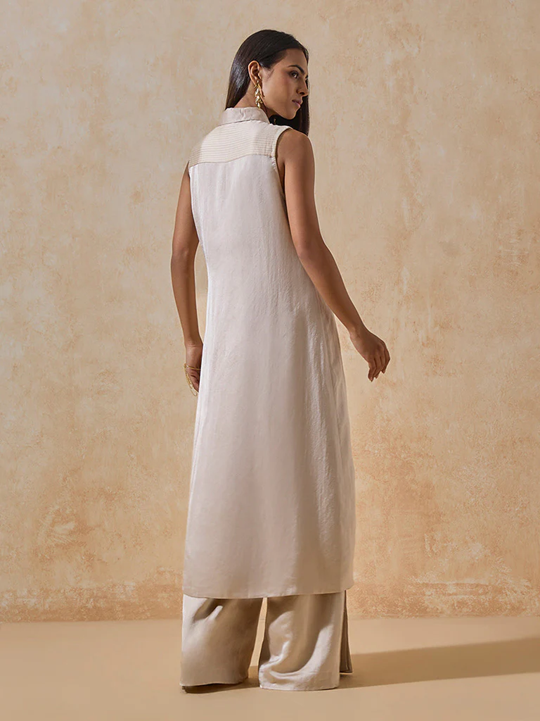 Asymmetrical Cream Top - Image 5