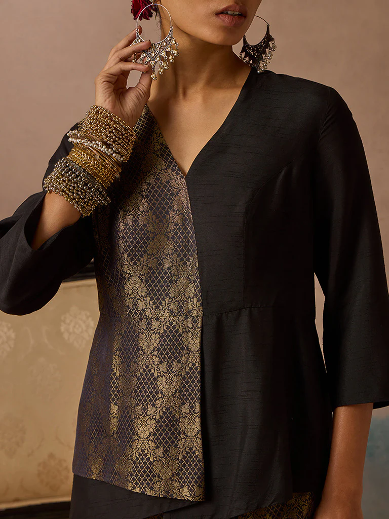 Brocade Black Co-ord Set - Image 3