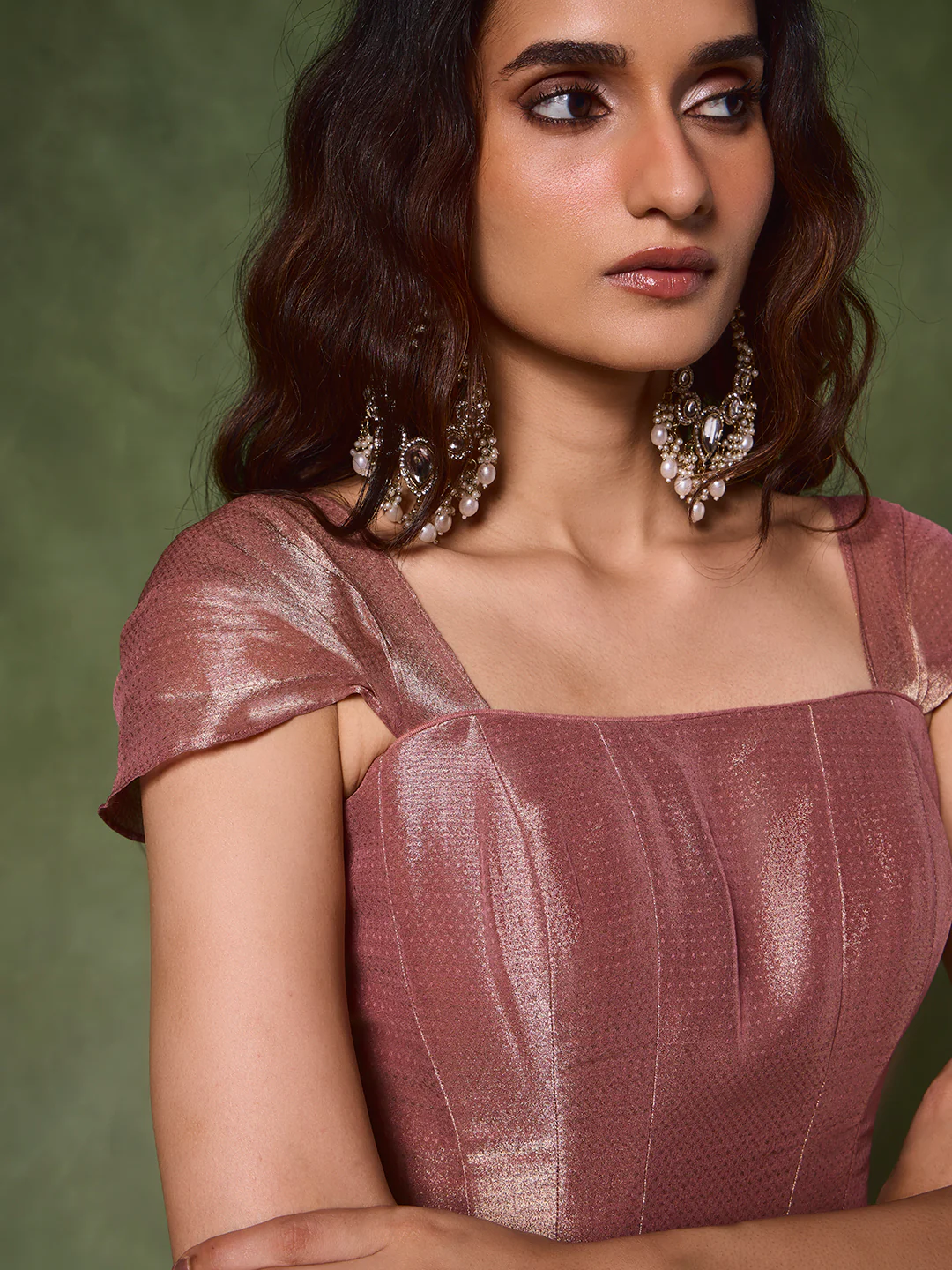 Corset-Style Blouse – Pink - Image 2