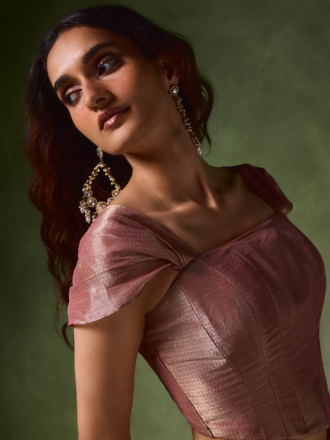 Corset-Style Blouse – Pink - Image 3