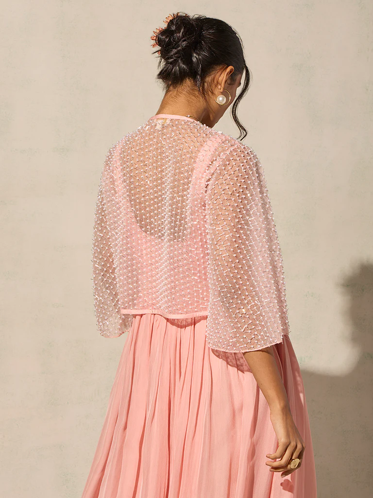 Embellished Cape - Pink - Image 4