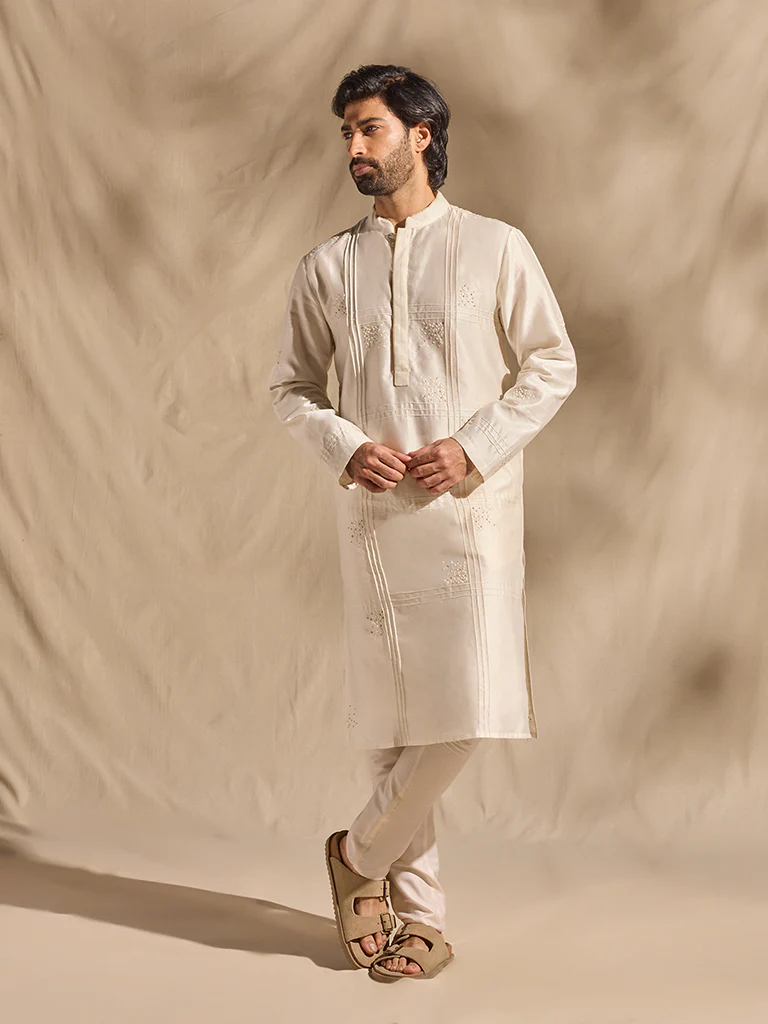 Embellished Kurta - White - Image 2