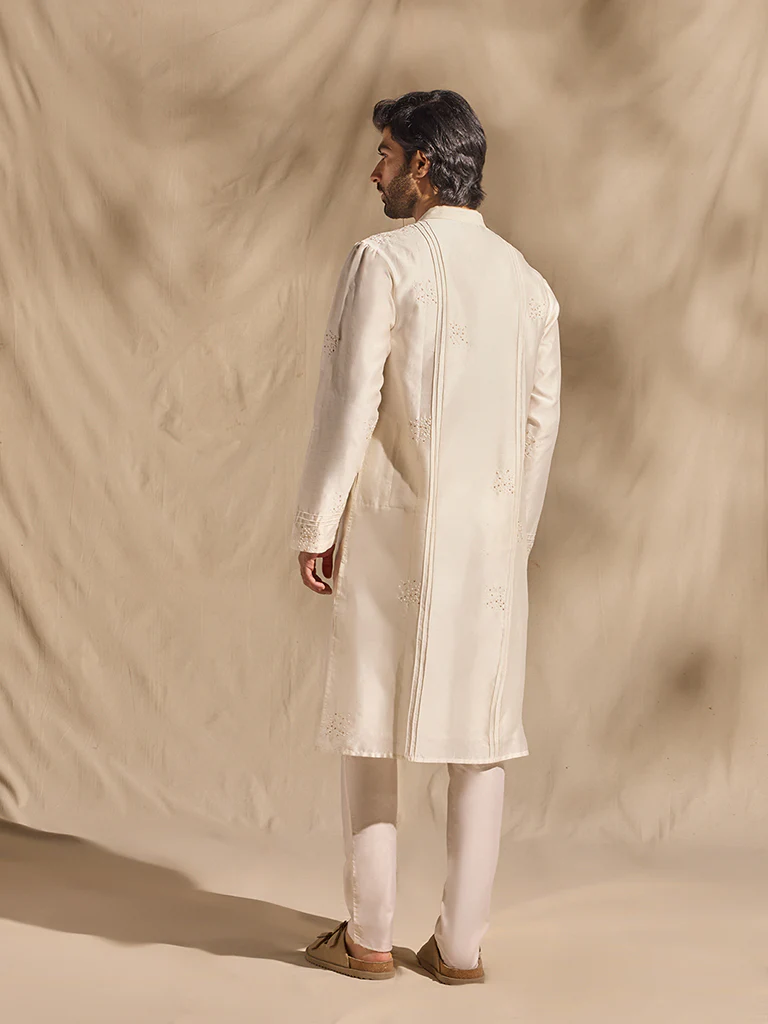 Embellished Kurta - White - Image 4