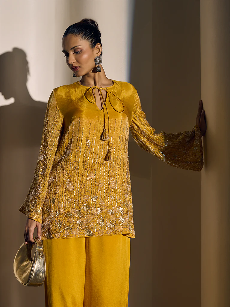 Embellished Kurta - Yellow