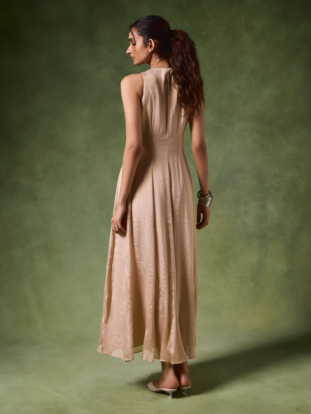 Embellished Maxi Dress – Beige - Image 4