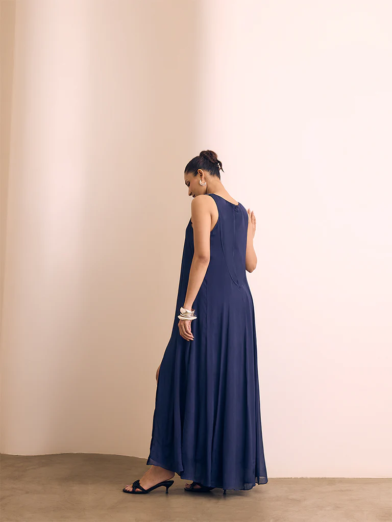Embellished Maxi Dress - Navy - Image 4