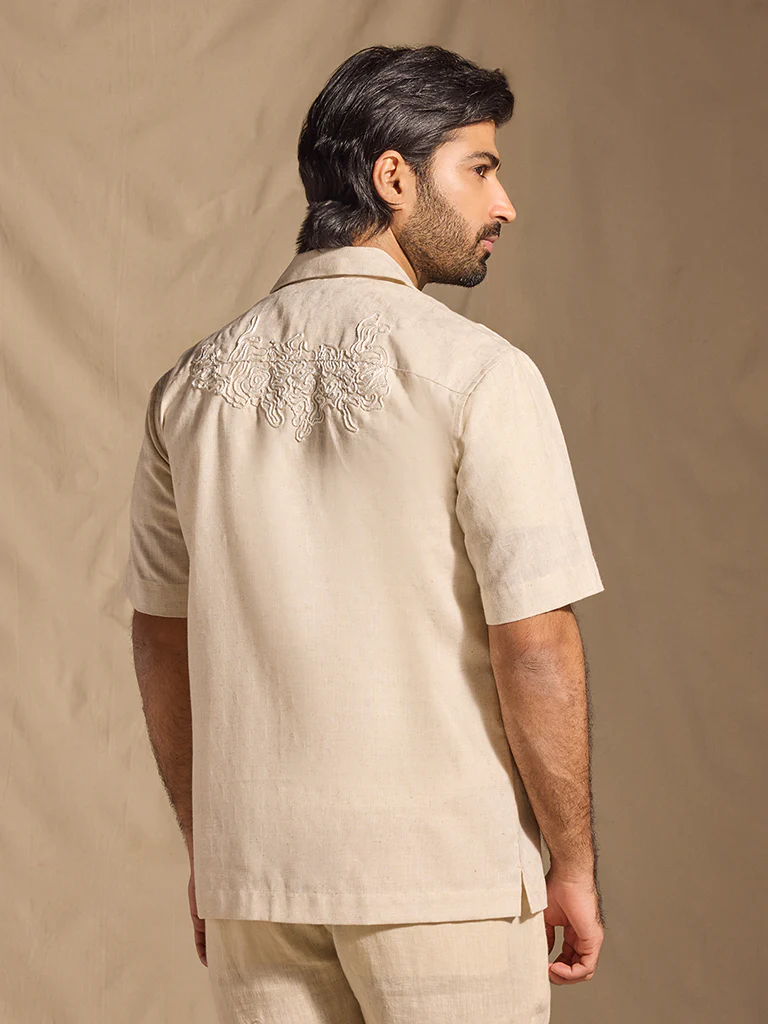 Embroidered Shirt - Off-White - Image 4