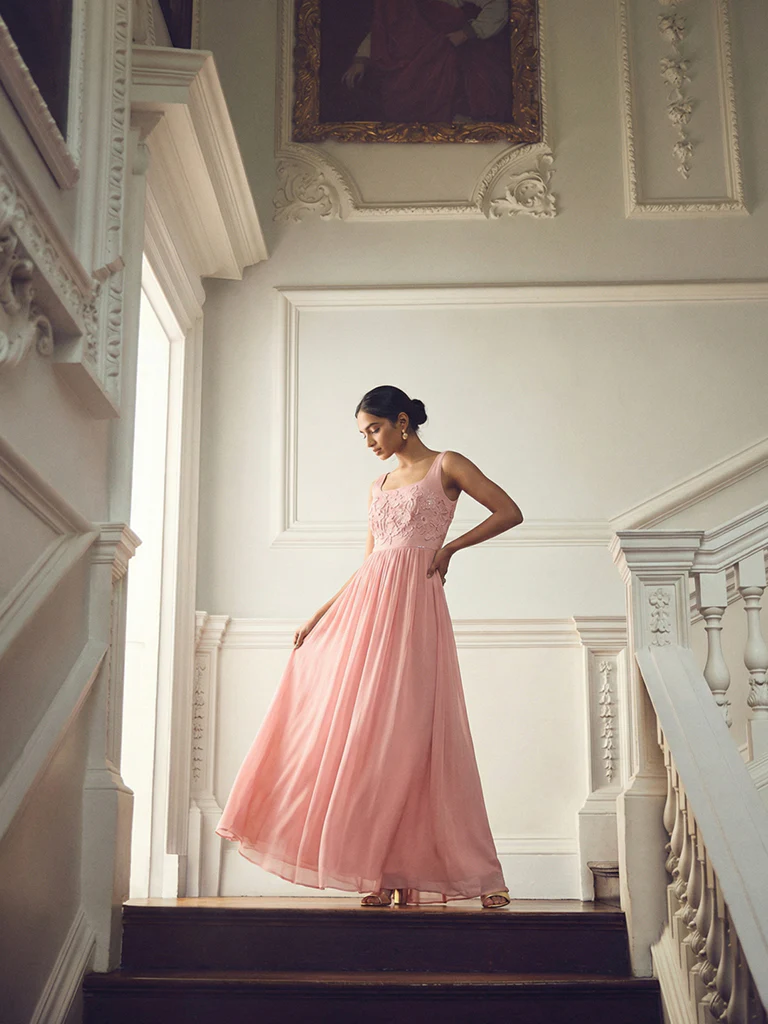 Floral Maxi Dress - Pink