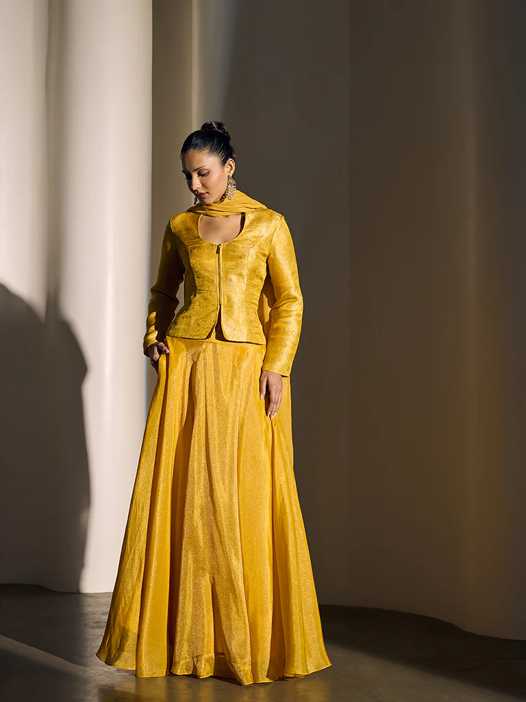 Jacquard Top - Yellow - Image 2