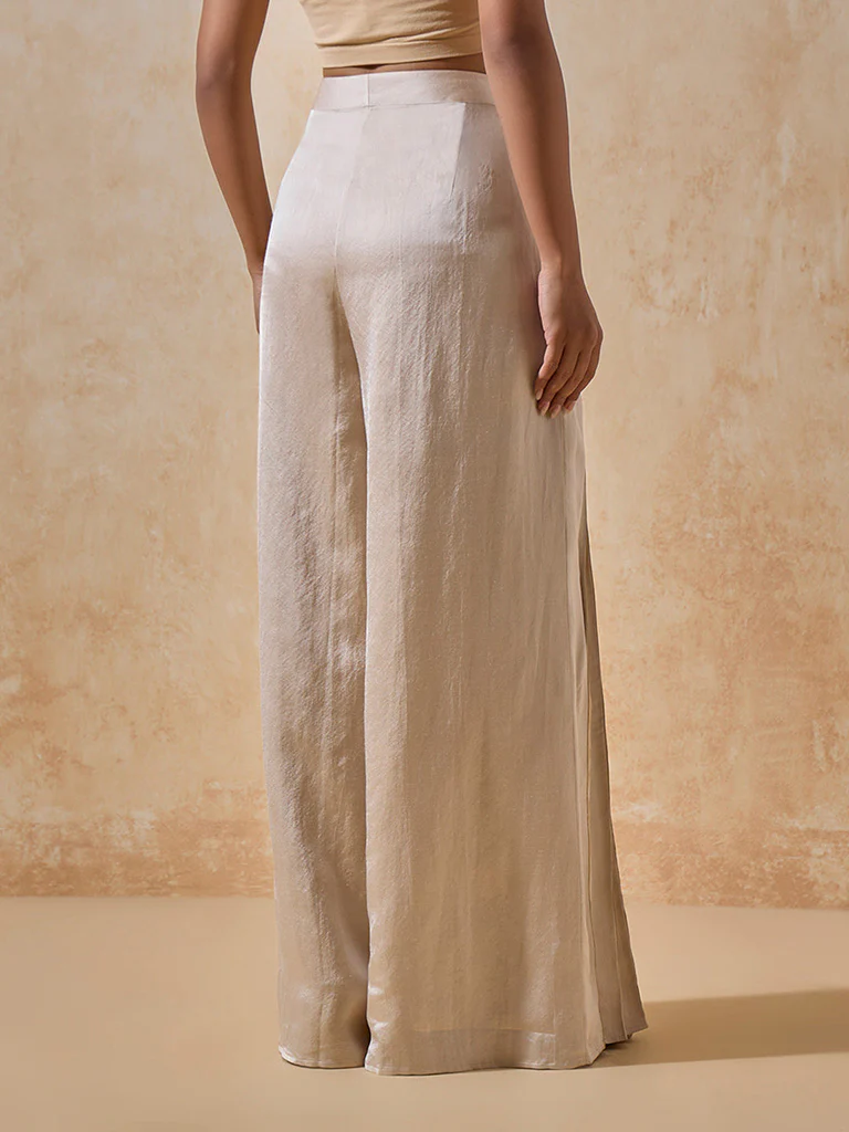Pleated Cream Pants - Image 5