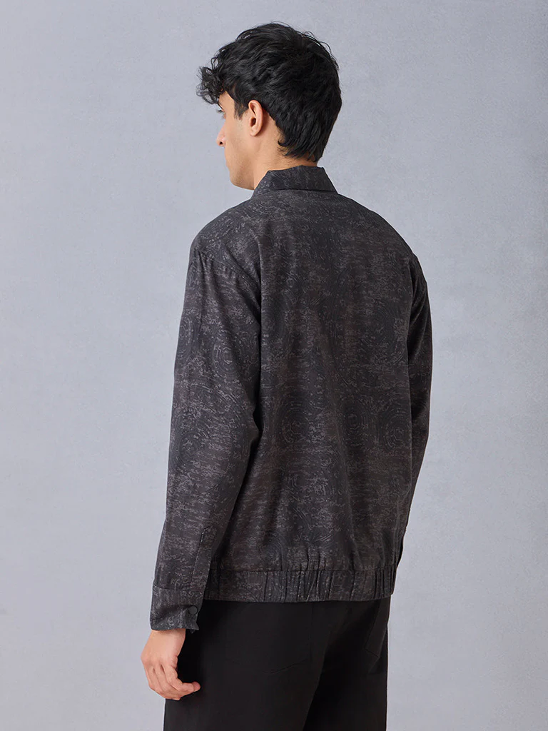 Printed Black Jacket - Image 5