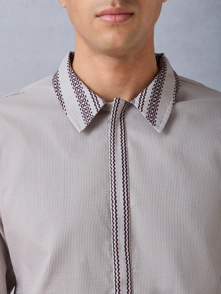 Printed Grey Shirt - Image 3