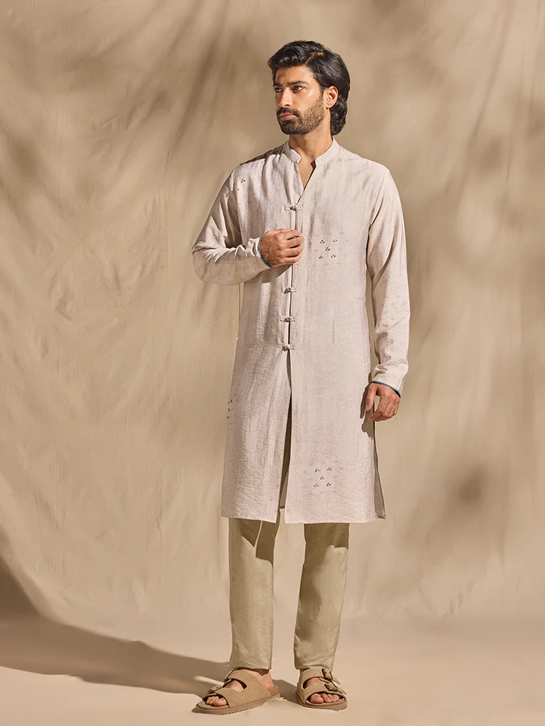 Printed Kurta - Grey - Image 2
