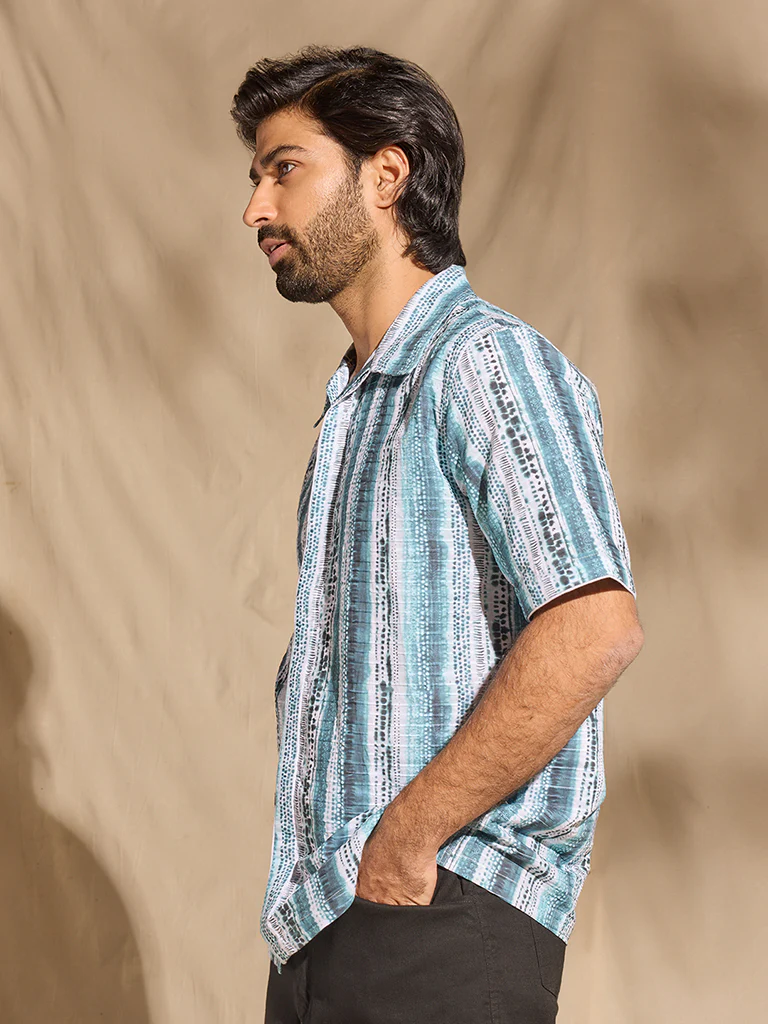 Printed Shirt - Blue - Image 2