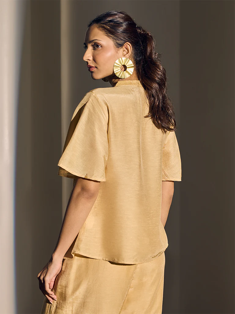 Self-Patterned Top - Cream - Image 4