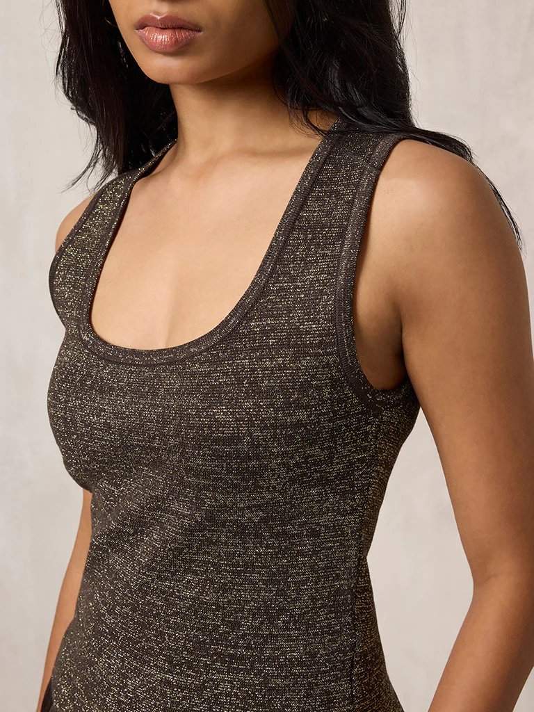 Shimmer Brown Tank Top - Image 3