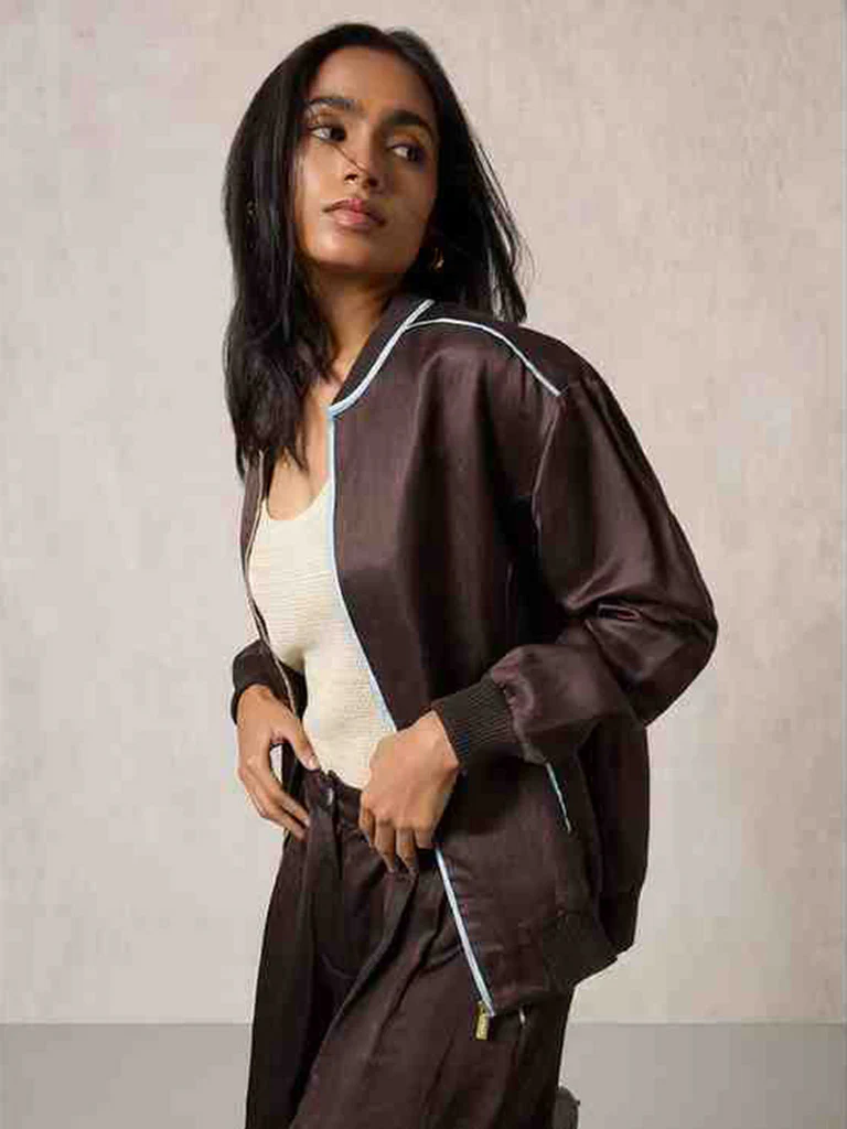 Solid Brown Jacket - Image 3