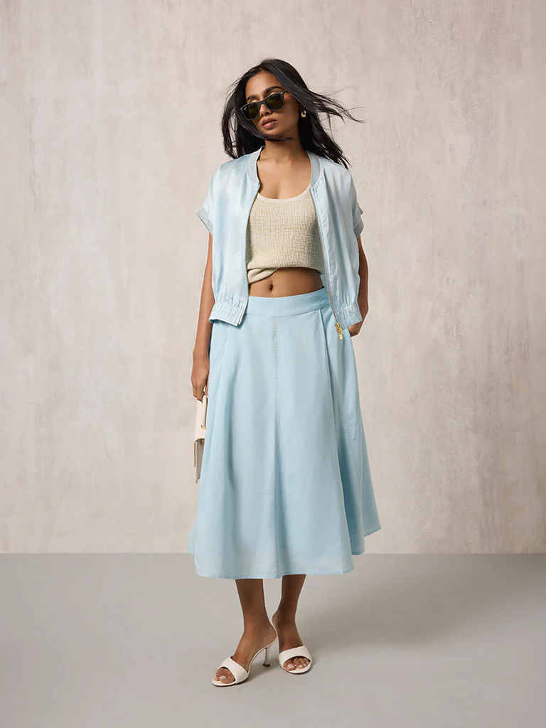 Solid Light Blue Jacket - Image 3