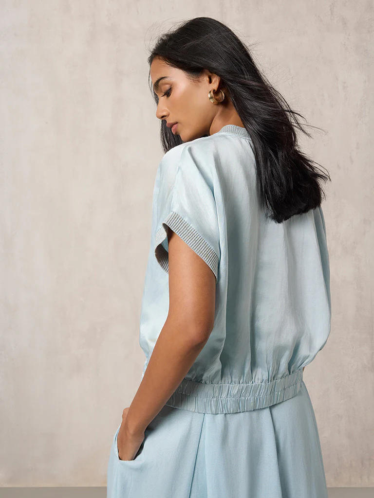 Solid Light Blue Jacket - Image 4