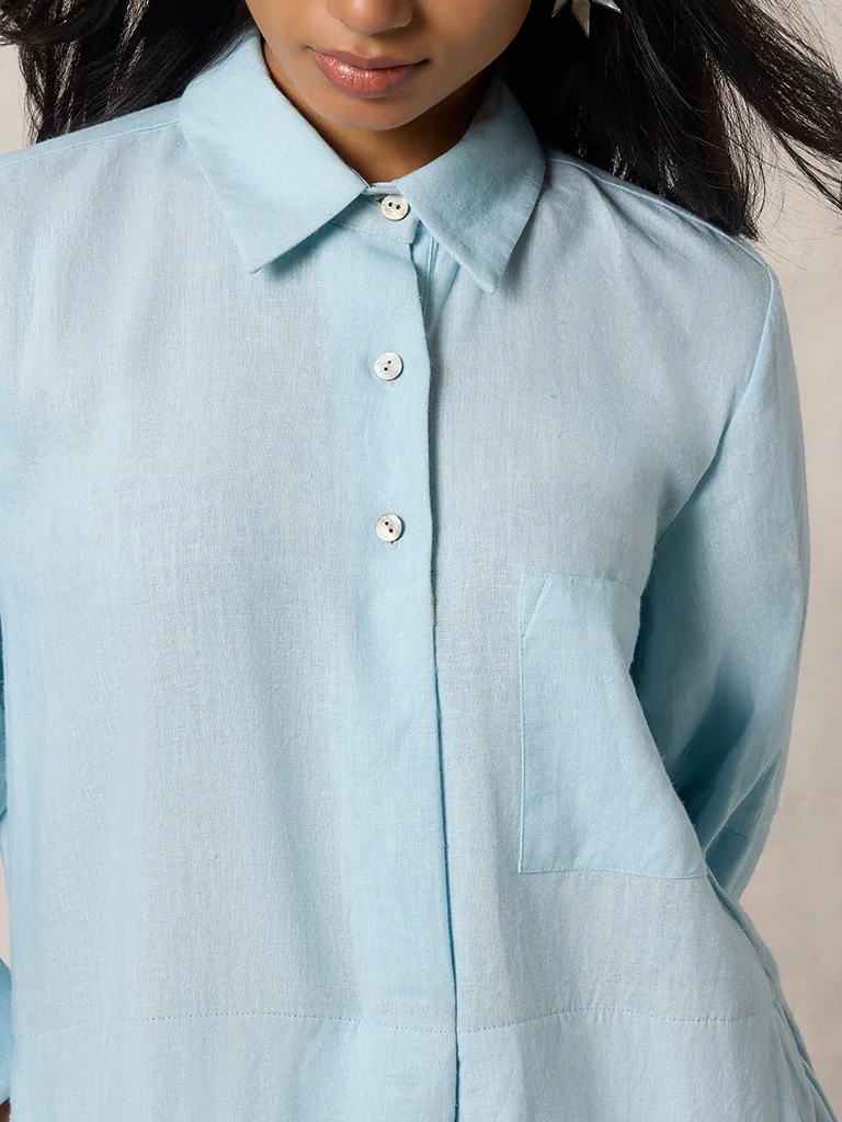 Solid Light Blue Shirt - Image 3