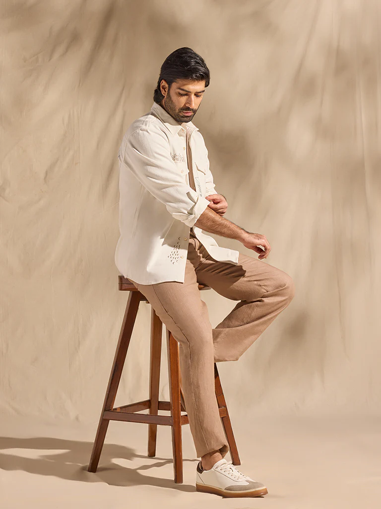 Solid Pants - Beige - Image 2