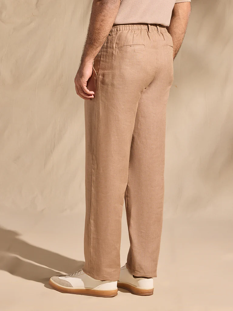 Solid Pants - Beige - Image 4