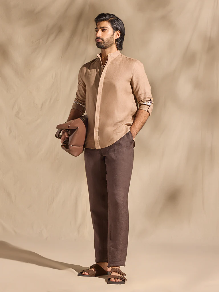 Solid Shirt - Light Brown