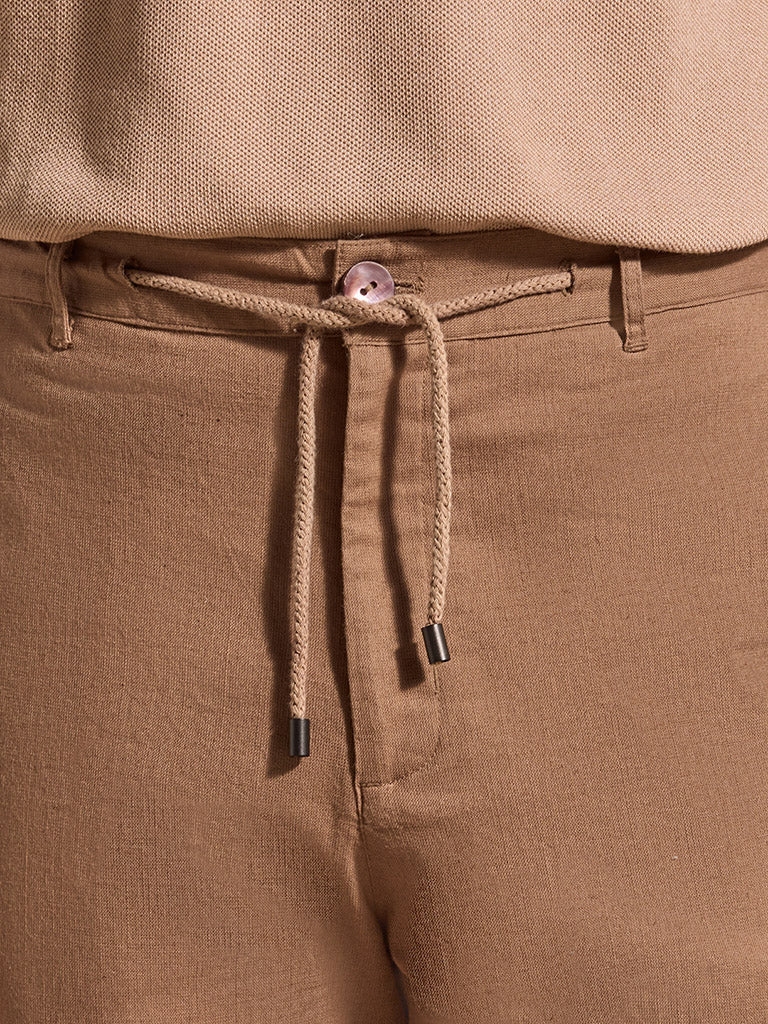 Solid Trousers - Brown - Image 3