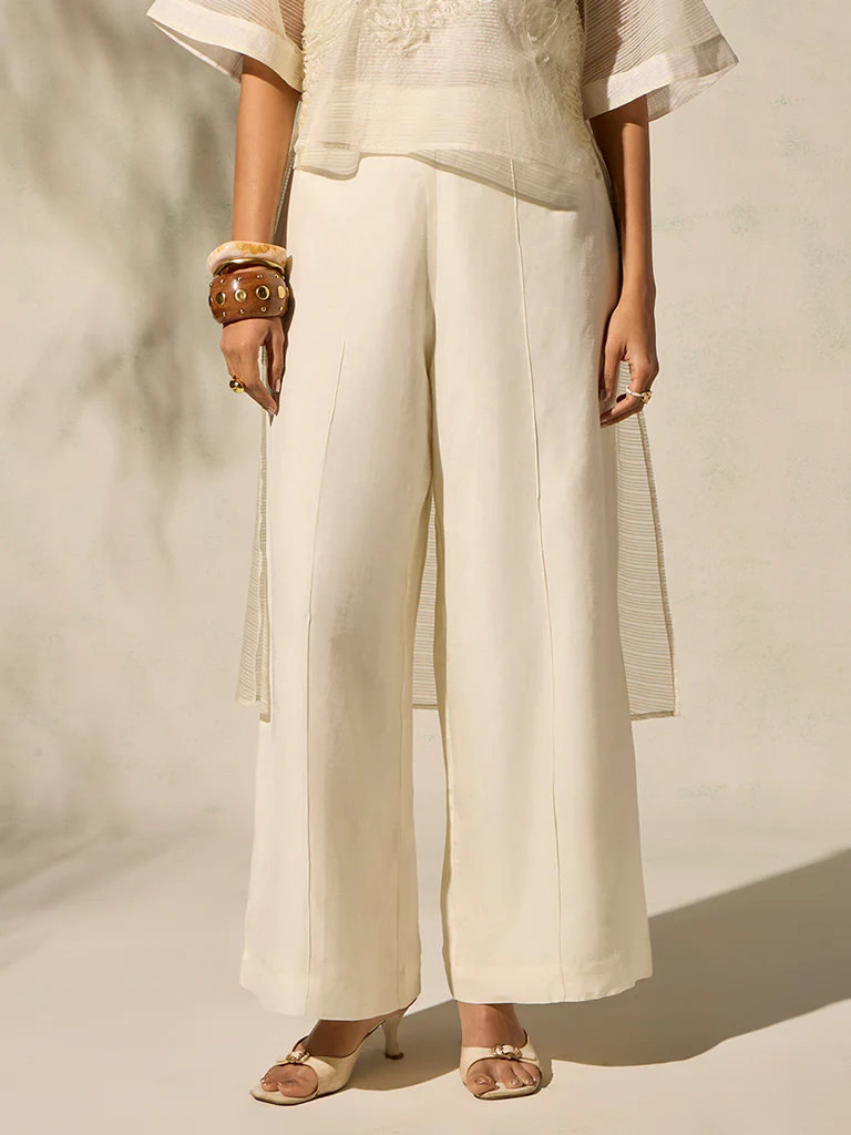 Straight-Leg Pants - Ivory