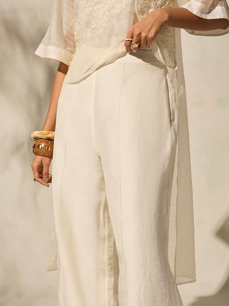 Straight-Leg Pants - Ivory - Image 3