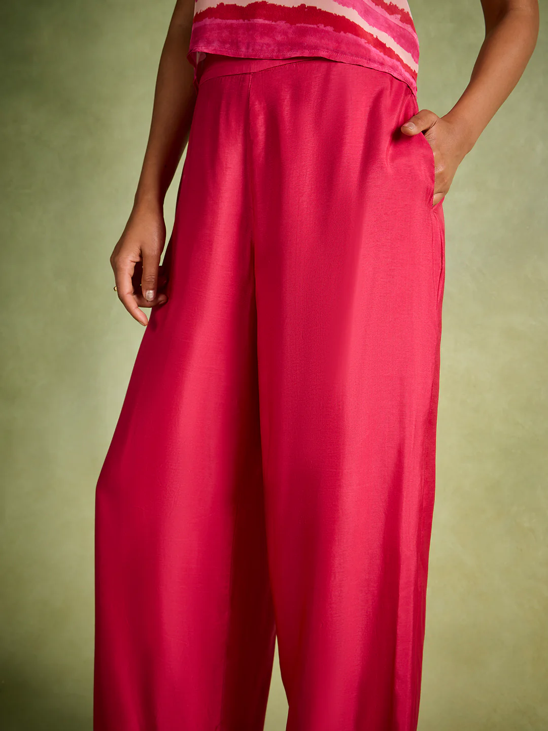 Wide-Leg Pants – Pink - Image 3