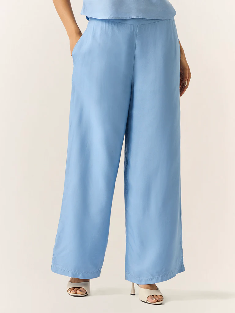 Wide-Leg Pants – Blue