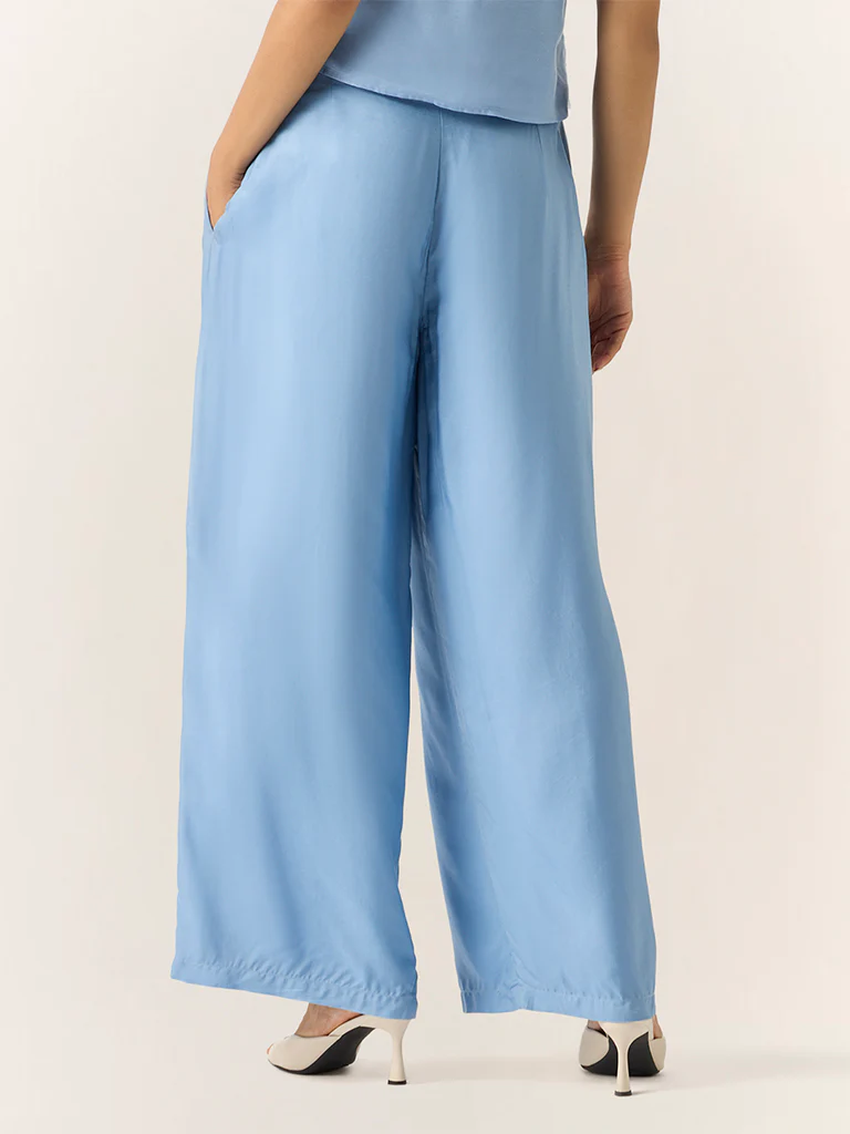 Wide-Leg Pants – Blue - Image 4