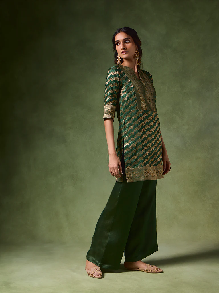 Wide-Leg Pants – Green - Image 2