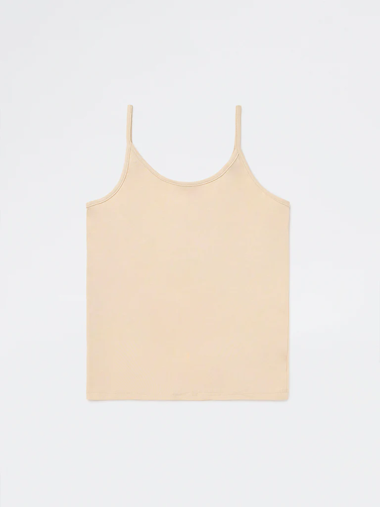 Wunderlove Beige Cotton-Blend Camisoles - Pack of 2 - Image 2