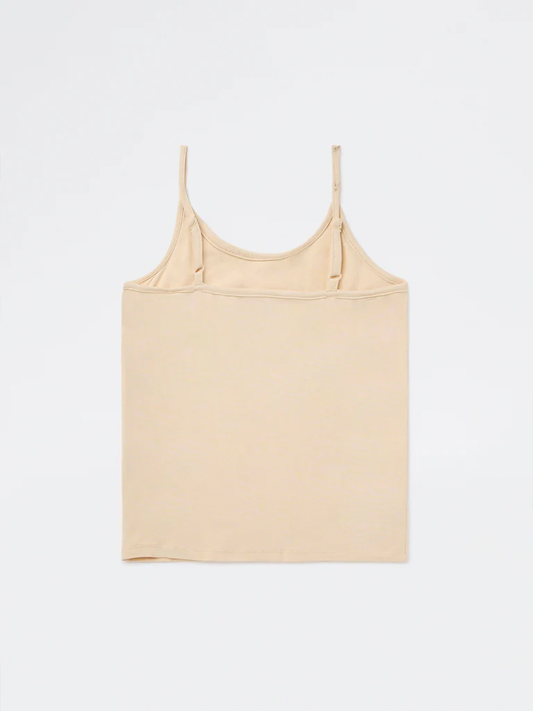 Wunderlove Beige Cotton-Blend Camisoles - Pack of 2 - Image 6